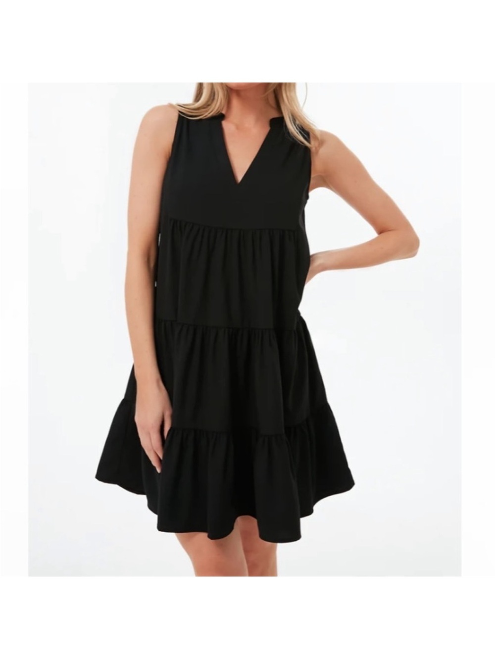 Tuckernuck Pomander Place Black Sleeveless Tiered Kenzo Dress - Picture 2 of 10